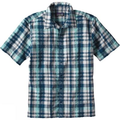 Camisa Patagonia Puckerware Shot Sleeve Hombre - Azules - Chile WUT753048